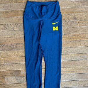 Nike Dri-fit Full length legging. University of Michigan.